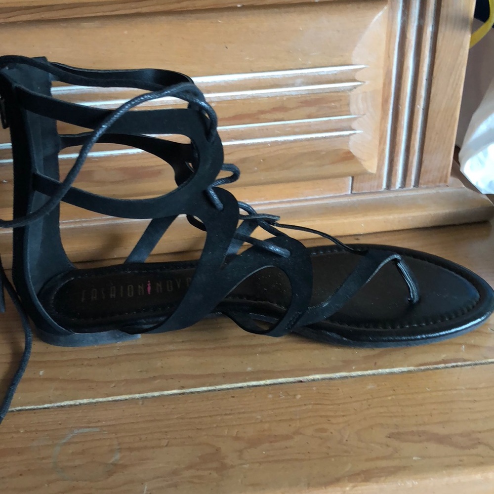 Black Mini Gladiator Sandals